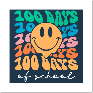 100 days of school Smiley Face Posters and Art